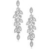 imageSWEETV Wedding Bridal Chandelier Earrings Crystal Rhinestone Drop Dangle Earrings for Women Brides02Silver
