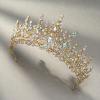 imageSWEETV Crystal Wedding Tiara for Women Royal Queen Crown Headband Rhinestone Princess Hair Accessories for Prom Birthday1Multicolored