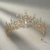 imageSWEETV Crystal Wedding Tiara for Women Royal Queen Crown Headband Rhinestone Princess Hair Accessories for Prom Birthday1Multicolored