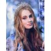 imageSWEETV Crystal Wedding Tiara for Women Royal Queen Crown Headband Rhinestone Princess Hair Accessories for Prom Birthday7purple Iridescent  Antique Silver