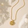 imageInitial Seashell Necklace for Women 14k Gold Plated Trendy Dianty Necklace for Summer Vacation Beach Womens Jewelry GiftLetter A