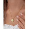 imageInitial Seashell Necklace for Women 14k Gold Plated Trendy Dianty Necklace for Summer Vacation Beach Womens Jewelry GiftLetter C