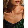imageInitial Seashell Necklace for Women 14k Gold Plated Trendy Dianty Necklace for Summer Vacation Beach Womens Jewelry GiftLetter M