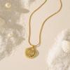 imageInitial Seashell Necklace for Women 14k Gold Plated Trendy Dianty Necklace for Summer Vacation Beach Womens Jewelry GiftLetter S