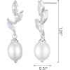 imageSWEETV Pearl Wedding Bridal Earrings for Brides Bridesmaids Pearl Drop Earrings for Women Dangling Prom Formal Party Jewelry GiftsStyle1