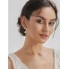 imageSWEETV Pearl Wedding Bridal Earrings for Brides Bridesmaids Pearl Drop Earrings for Women Dangling Prom Formal Party Jewelry GiftsStyle1Gold