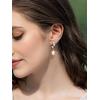 imageSWEETV Pearl Wedding Bridal Earrings for Brides Bridesmaids Pearl Drop Earrings for Women Dangling Prom Formal Party Jewelry GiftsStyle1Gold