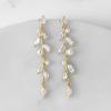 imageSWEETV Pearl Wedding Bridal Earrings for Brides Bridesmaids Pearl Drop Earrings for Women Dangling Prom Formal Party Jewelry GiftsStyle3Gold