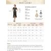 imageSWEETV Great Gatsby Lace Neck Flapper Dress  1920s Dress for Women With Sleeve  Roaring 20s CostumeBlackgold
