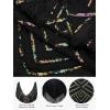 imageSWEETV Womens 1920s Flapper DressV Neck Great Gatsby Fringe Cocktail Dress with 20s Accessories SetRoaring 20s CostumeBlack
