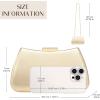 imageDressy Clutch Purses for Women Formal PU Leather Bags Evening Clutch Handbag for Weddings Proms and PartiesGold