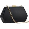 imageEvening Clutch Purses for Women Formal PU Leather Handbag with Chain Strap for Weddings Proms and PartiesBlack