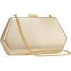 imageEvening Clutch Purses for Women Formal PU Leather Handbag with Chain Strap for Weddings Proms and PartiesGold