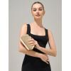 imageEvening Clutch Purses for Women Formal PU Leather Handbag with Chain Strap for Weddings Proms and PartiesGold