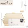 imageEvening Clutch Purses for Women Formal PU Leather Handbag with Chain Strap for Weddings Proms and PartiesGold