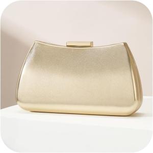 imageDressy Clutch Purses for Women Formal PU Leather Bags Evening Clutch Handbag for Weddings Proms and PartiesGold