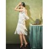 imageSWEETV 1920s Sleeveless Flapper Dresses Scoop Neck Great Gatsby Dresses Fringed Sequin Roaring 20s Dress Cocktail Dress
