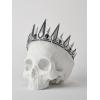 imageSWEETV Gothic Crowns for Women Queen Crown Tiara Witch Crown Headband Cosplay Hair Accessories for Costume Halloween Prom Party2 BlackAntique Silver