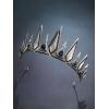 imageSWEETV Gothic Crowns for Women Queen Crown Tiara Witch Crown Headband Cosplay Hair Accessories for Costume Halloween Prom Party2 BlackAntique Silver