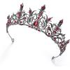 imageSWEETV Halloween Crown  Vines of the Underworld Black Gothic Tiara for Women ampamp Girls Baroque Crown for Costume PartyMidnight Vine