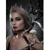 imageSWEETV Halloween Crown  Vines of the Underworld Black Gothic Tiara for Women ampamp Girls Baroque Crown for Costume PartyMidnight Vine