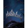 imageSWEETV Halloween Crown  Vines of the Underworld Black Gothic Tiara for Women ampamp Girls Baroque Crown for Costume PartySapphire Thorn