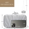 imageClutch Purses for Women EveningWedding Chic Woven Bag Formal PU Leather Purse Designer Handbags for WomenSilversatin