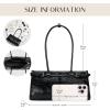 imageClutch Purses for Women Soft PU Leather Handbag Top Handle Satchel Tote and Shoulder Bags for WorkV1 Underarmblack