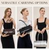 imageClutch Purses for Women Soft PU Leather Handbag Top Handle Satchel Tote and Shoulder Bags for WorkV1 Underarmblack
