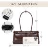 imageClutch Purses for Women Soft PU Leather Handbag Top Handle Satchel Tote and Shoulder Bags for WorkV1 Underarmbrown