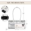 imageClutch Purses for Women Soft PU Leather Handbag Top Handle Satchel Tote and Shoulder Bags for WorkV1 Underarmsilver