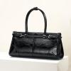 imageClutch Purses for Women Soft PU Leather Handbag Top Handle Satchel Tote and Shoulder Bags for WorkV2 Hand Carryblack