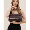 imageClutch Purses for Women Soft PU Leather Handbag Top Handle Satchel Tote and Shoulder Bags for WorkV2 Hand Carrybrown