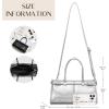 imageClutch Purses for Women Soft PU Leather Handbag Top Handle Satchel Tote and Shoulder Bags for WorkV2 Hand Carrysilver