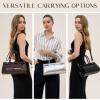 imageClutch Purses for Women Soft PU Leather Handbag Top Handle Satchel Tote and Shoulder Bags for WorkV2 Hand Carrysilver