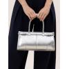 imageClutch Purses for Women Soft PU Leather Handbag Top Handle Satchel Tote and Shoulder Bags for WorkV2 Hand Carrysilver