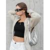imageCrescent Shoulder Bag for Women Underarm PU Leather Hobo Purses TrendyWomens Daily Clutch Purse Handbags 2 StrapsSilver