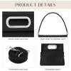 imageStylish Clutch Purses for Women Leather Crossbody Purse with Handle Shoulder Bags for Evening Formal Work CasualBlack