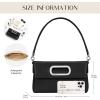 imageStylish Clutch Purses for Women Leather Crossbody Purse with Handle Shoulder Bags for Evening Formal Work CasualBlack