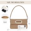 imageStylish Clutch Purses for Women Leather Crossbody Purse with Handle Shoulder Bags for Evening Formal Work CasualEtoupe