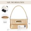 imageStylish Clutch Purses for Women Leather Crossbody Purse with Handle Shoulder Bags for Evening Formal Work CasualGold