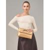 imageStylish Clutch Purses for Women Leather Crossbody Purse with Handle Shoulder Bags for Evening Formal Work CasualGold