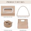 imageStylish Clutch Purses for Women Leather Crossbody Purse with Handle Shoulder Bags for Evening Formal Work CasualNude
