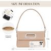 imageStylish Clutch Purses for Women Leather Crossbody Purse with Handle Shoulder Bags for Evening Formal Work CasualNude
