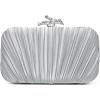 imageClutch Purses for Women EveningWedding Chic Woven Bag Formal PU Leather Purse Designer Handbags for WomenSilversatin