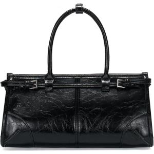 imageClutch Purses for Women Soft PU Leather Handbag Top Handle Satchel Tote and Shoulder Bags for WorkV2 Hand Carryblack