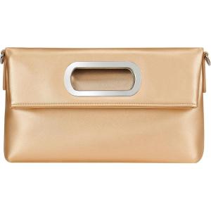 imageStylish Clutch Purses for Women Leather Crossbody Purse with Handle Shoulder Bags for Evening Formal Work CasualGold