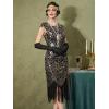 imageYESSA 1920s Flapper Dresses for Women Great Gatsby Dress Roaring 20s Costumes Sequin Harlem Nights Dress with 20s AccessoriesBlackgold