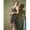 imageYESSA 1920s Flapper Dresses for WomenLace V Neck Great Gatsby Dresses Fringed Roaring 20s DressesBlack Gold