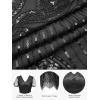 imageYESSA 1920s Flapper Dresses for WomenSheer Beaded Sleeves Great Gatsby Dresses Roaring 20s Dresses Costumes with AccessoriesBlack